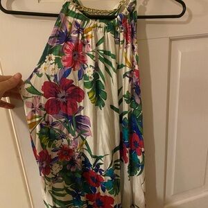 Cable & Gauge Floral Halter Top - Multicolor